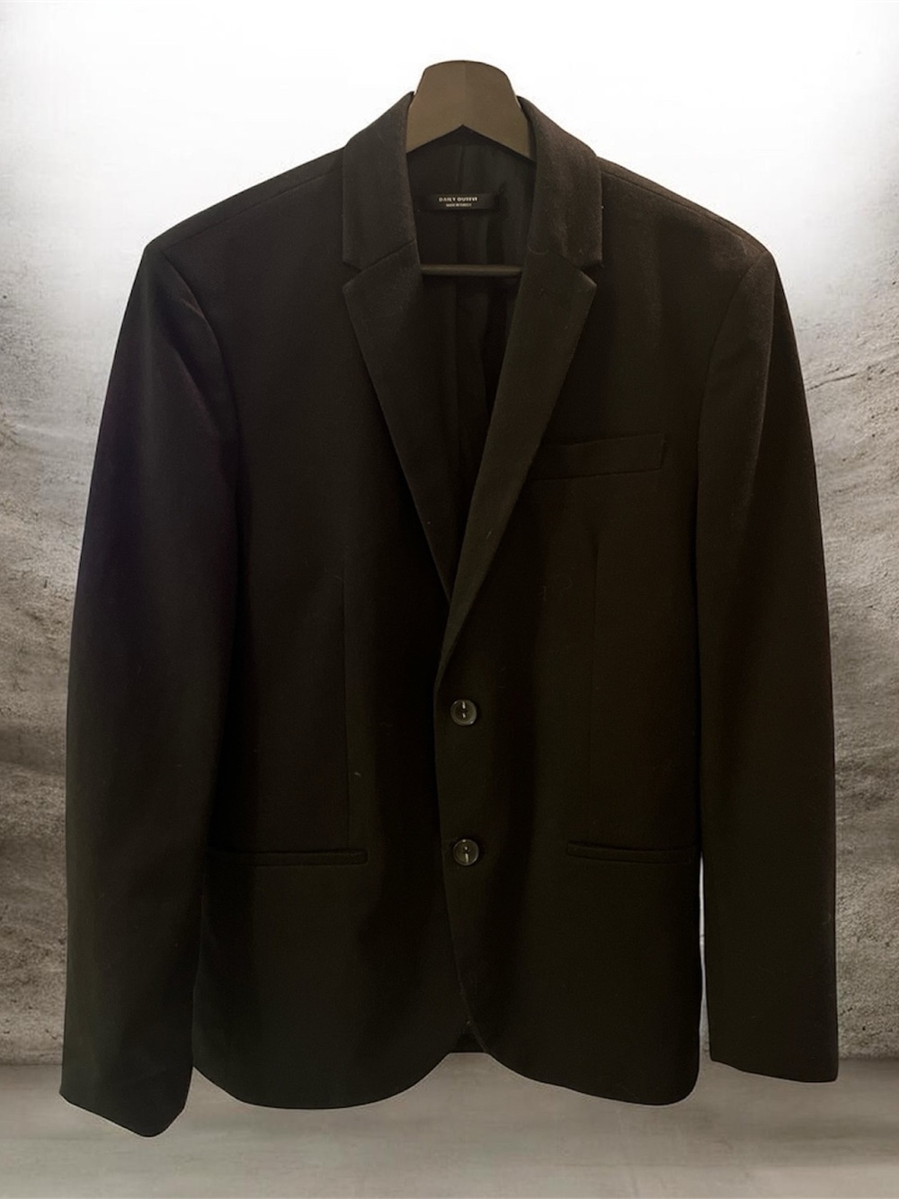 Zara Black Man's Blazer - Two-Button Tailored Jacket size small